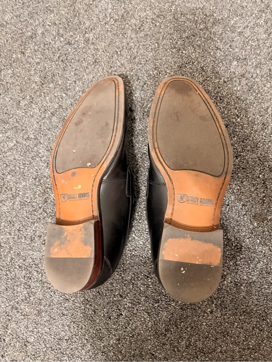 Stacy Adams Black Leather Slip-On Bit Loafers with Brown Heel main image 4